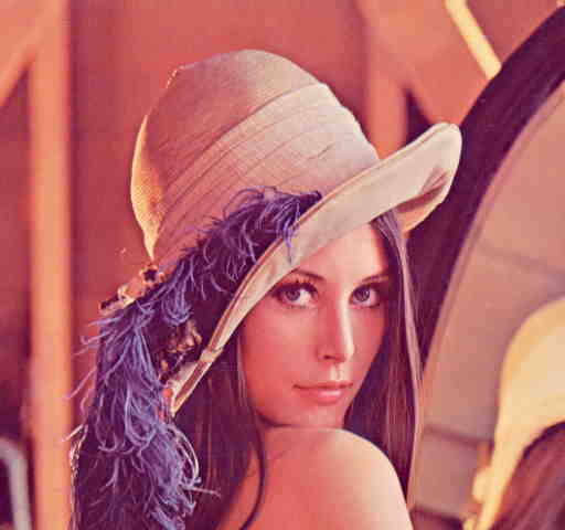 High-compressed lenna JPEG image